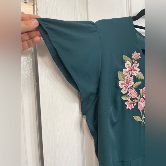 Green Plus Size (XXL) Xhilaration Fit & Flare Dress 👗 - Picture 3 of 13